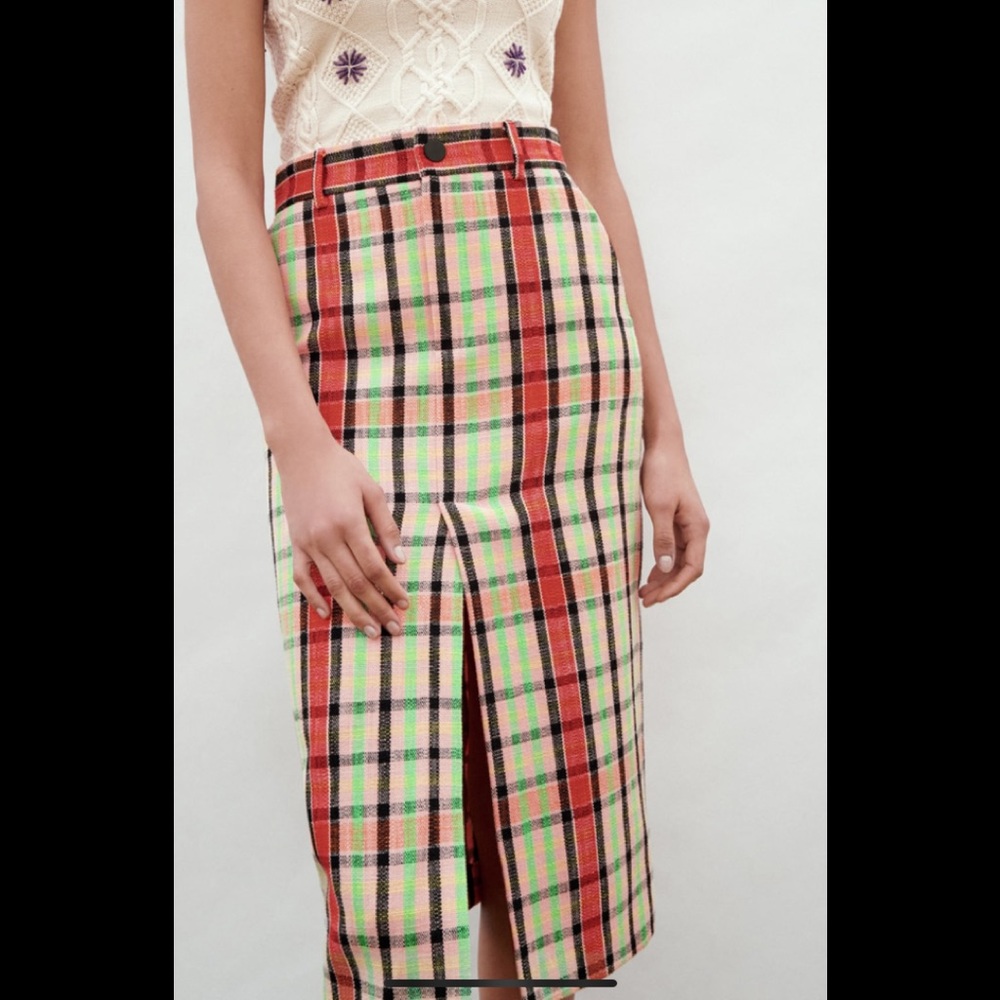 Zara structured midi skirt